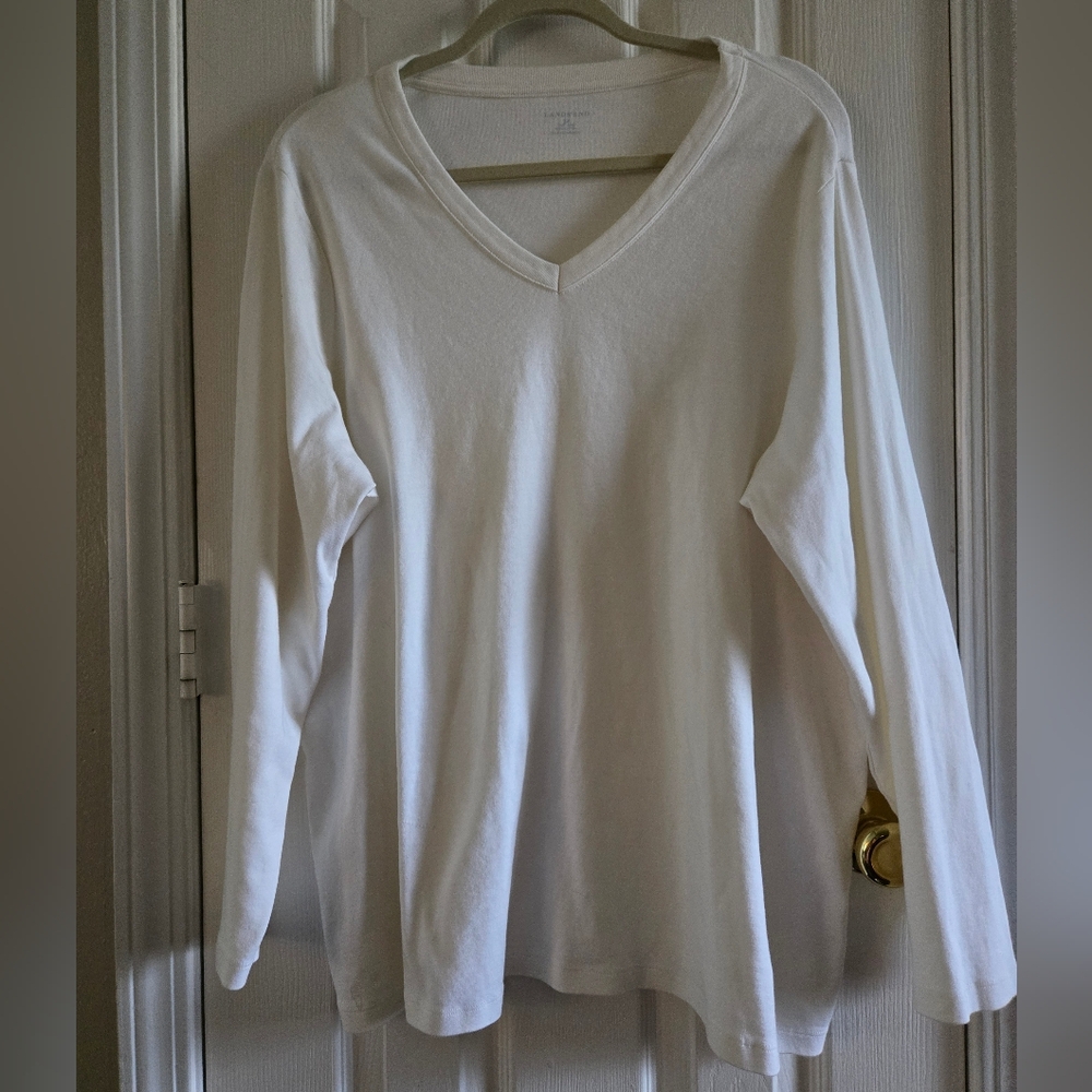 Lands' End Gray Long Sleeve Shirt
